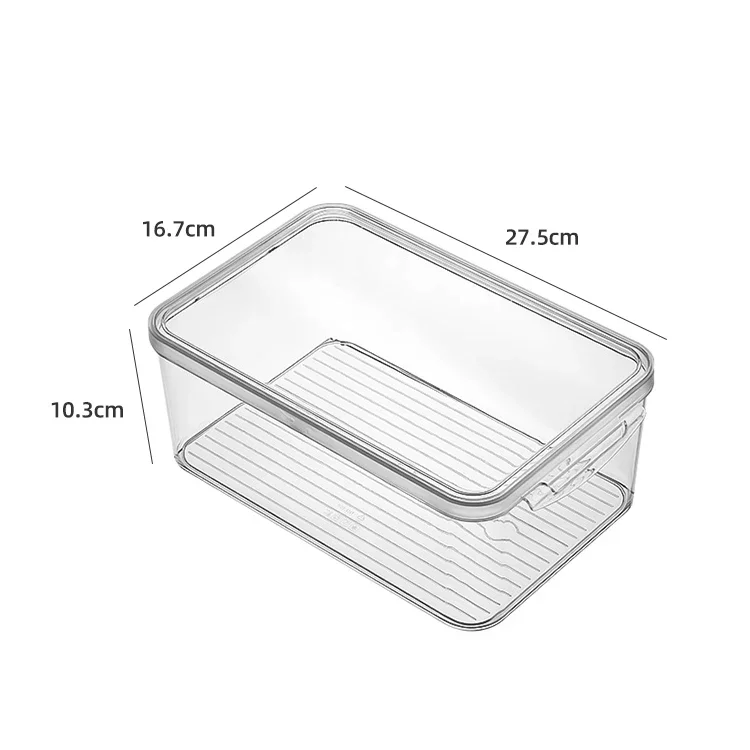 Kitchen Refrigerator Organizers Plastic Fresh Keeper Storage Container With Lids Fridge Food  for  Fruit Berry BPA Free