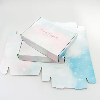 Luxury Eco-Friendly Embossing Corrugated Paperboard Boxes Custom Logo Mailing Packaging Shoes Garments Socks Strong Sticker Use