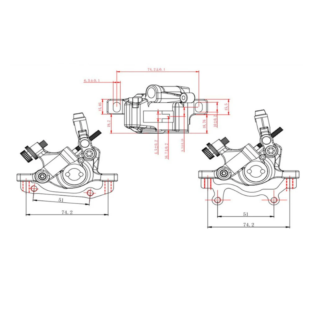 ZOOM Mountain Bike Line Pull Hydraulic Disc Brake Caliper Front Or Rear One MTB Hydraulic Disc Brake Set