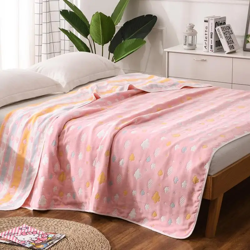 For summer 100% cotton six-layer gauze air conditioner nap  towel quilt