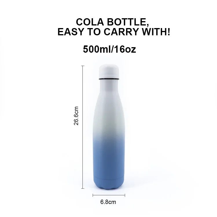 500ml Stainless Steel Hot Cold Portable Vacuum Flasks Cola Shape Water Bottle Drinking Bottle