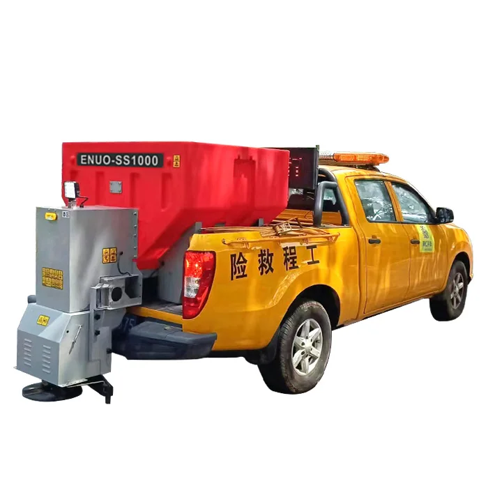Commercial truck salt spreader for ice melt