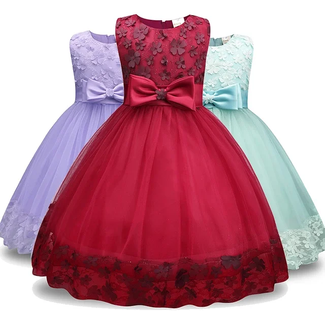 
Ball gown kids girls christmas apron wedding dresses children baby girls party 2020 dress 