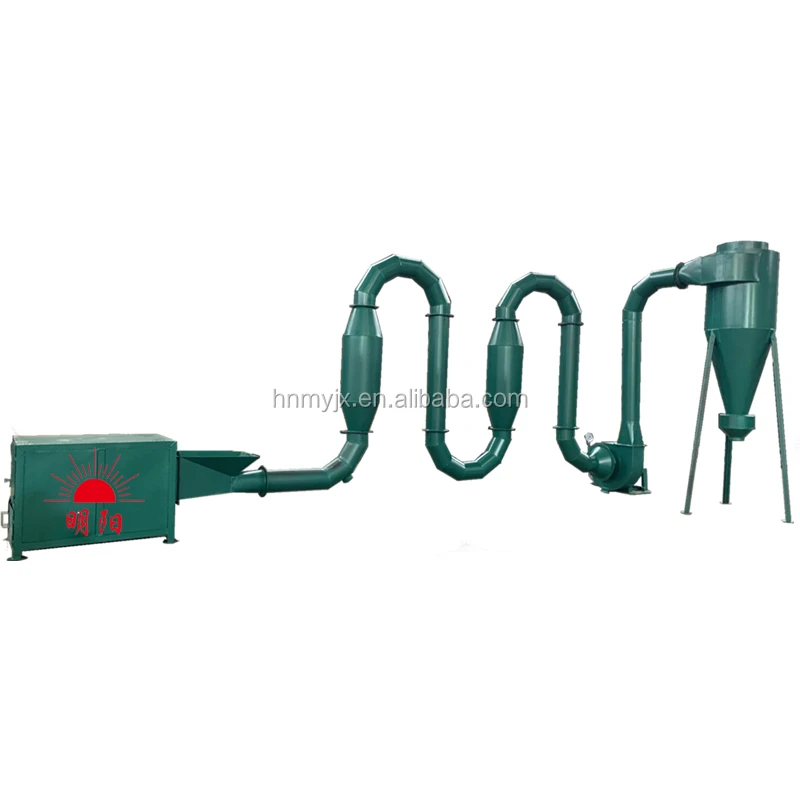 Industrial Air Flow Rice Husk Oak Bamboo Wood Sawdust Powder Pipe Cyclone Dryer Machine For Sale Price