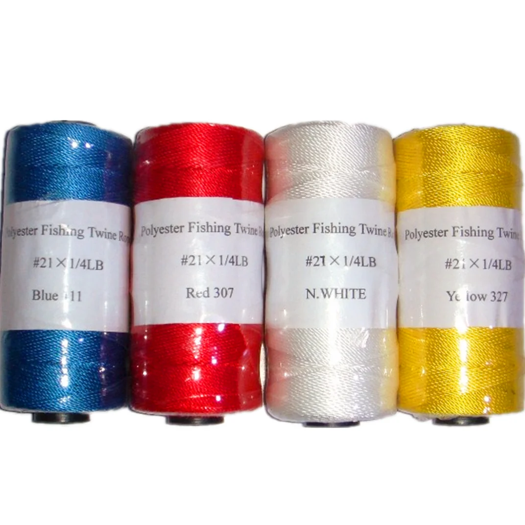 Manufacturer Direct Supply High Quality 210D Fishing Twine Builder Line Cord Twisted Polyester Multi Filament Twine
