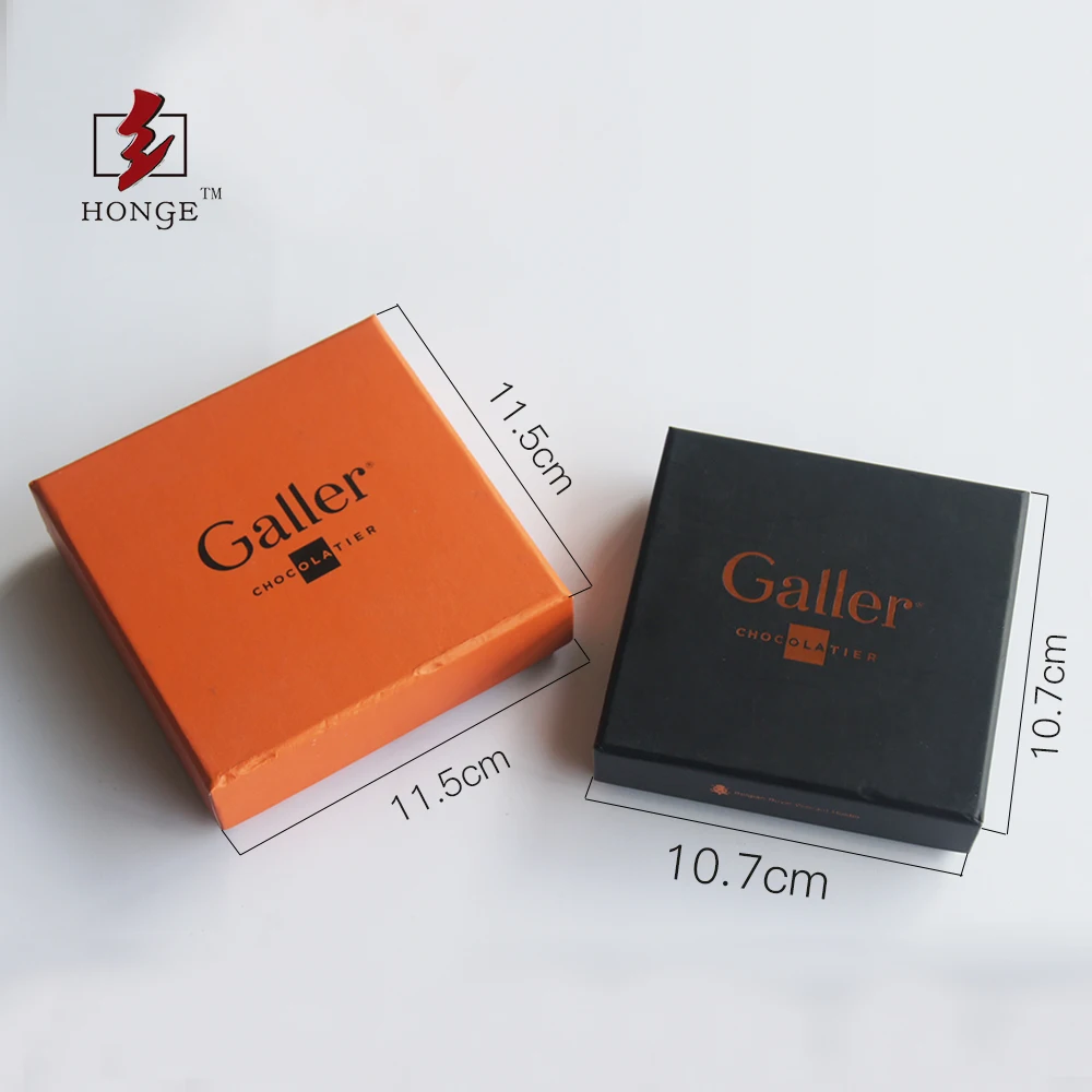 HONGE  Luxury Eco Friendly Cardboard Box Chocolate Box Packaging With Tray Inside Custom Food Grade Rigid Box With Lid