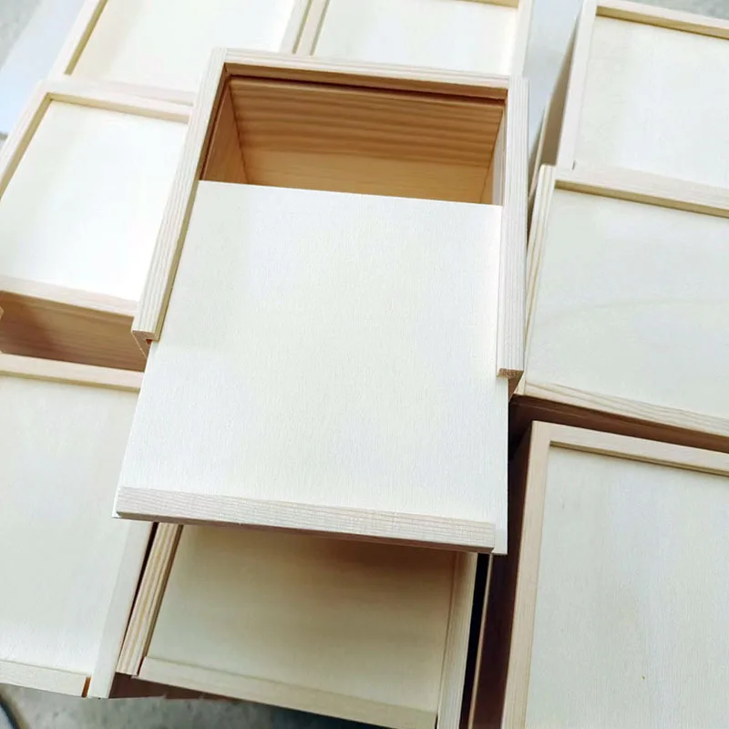 Luxury dark color usb wood box walnut wood album gift box with acrylic lid 4*6 inch wooden photo box