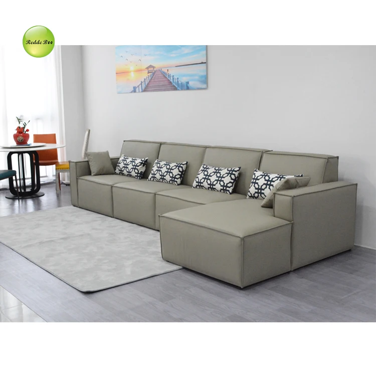 Modern Living Room Furniture Contemporary L Shape Waterproof fabric Sectional Sofa