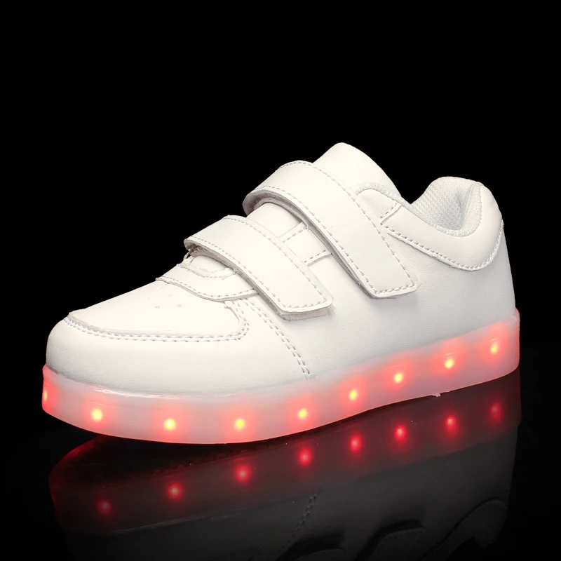 
Size 25-37 LED Shoes for Kids Girls Boys USB Charge Glowing Lighted Shoes Kids Shoes with Lights Luminous Sneakers for Children 