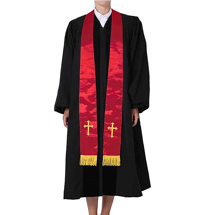 72 inch Stole Wholesale Oem Religion Custom Graduation Logo Print Or Embroidery Honor Sash Clergy Stoles