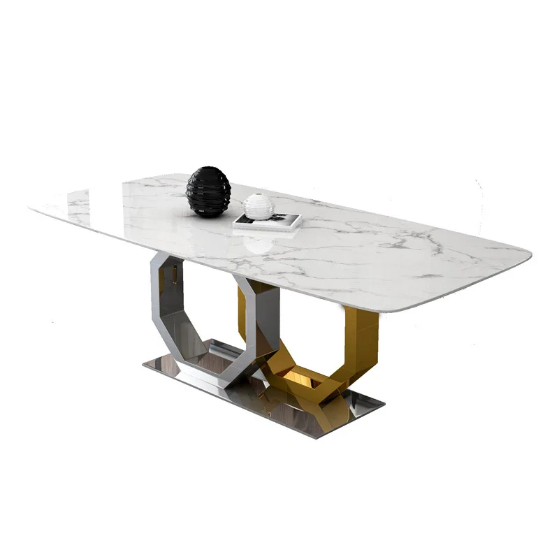 Modern luxury metal dining table