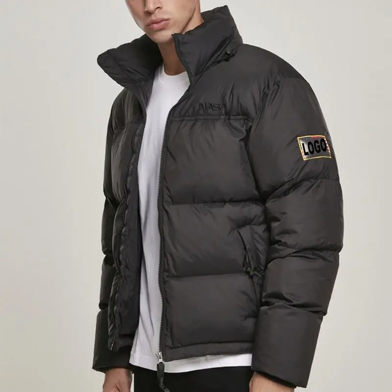 Solid Color Down Filling Bubble Jackets Oversize Plus size winter outwear Jacket Men Cropped Puffer jackets