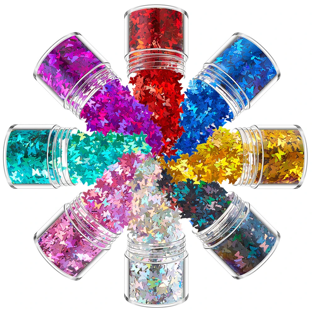 12 color butterfly glitter butterfly glitter set