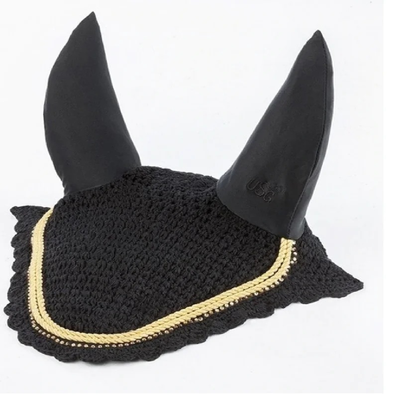 High Quality Anti-mosquito Breathable Horse Protection Fly Mask Soundless Ear Bonnet Silent With Kitten Ears