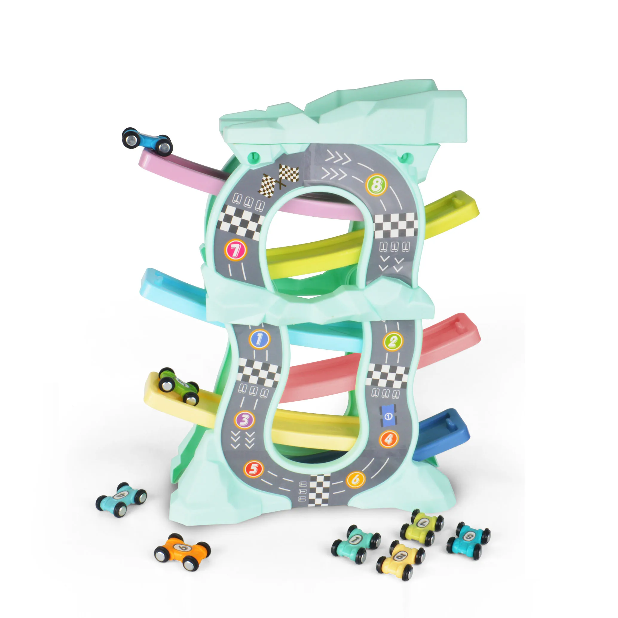 Новинка набор гоночных мини-автомобилей 6-этажный раздвижной вагон детский Дрифтерный мини-вагон а также парковок