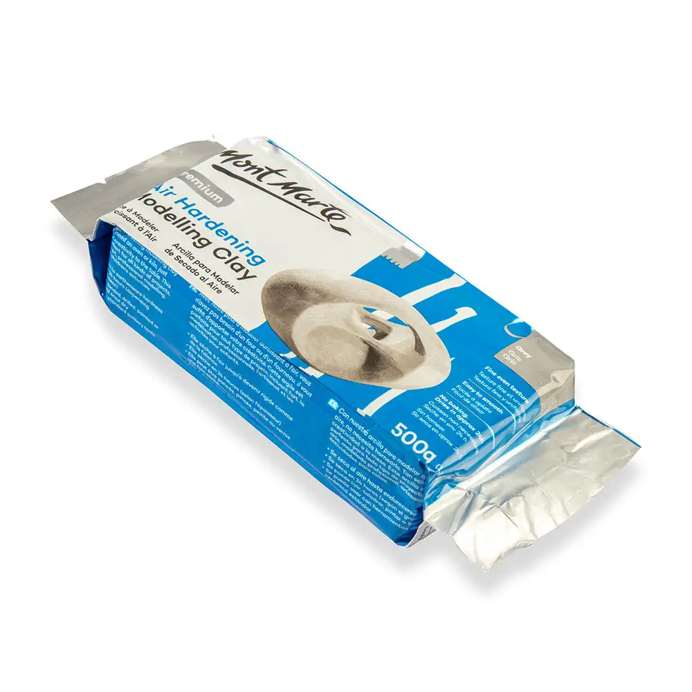 Mont Marte Air Hardening Modelling Clay - Grey 500g air dry modelling clay for kids