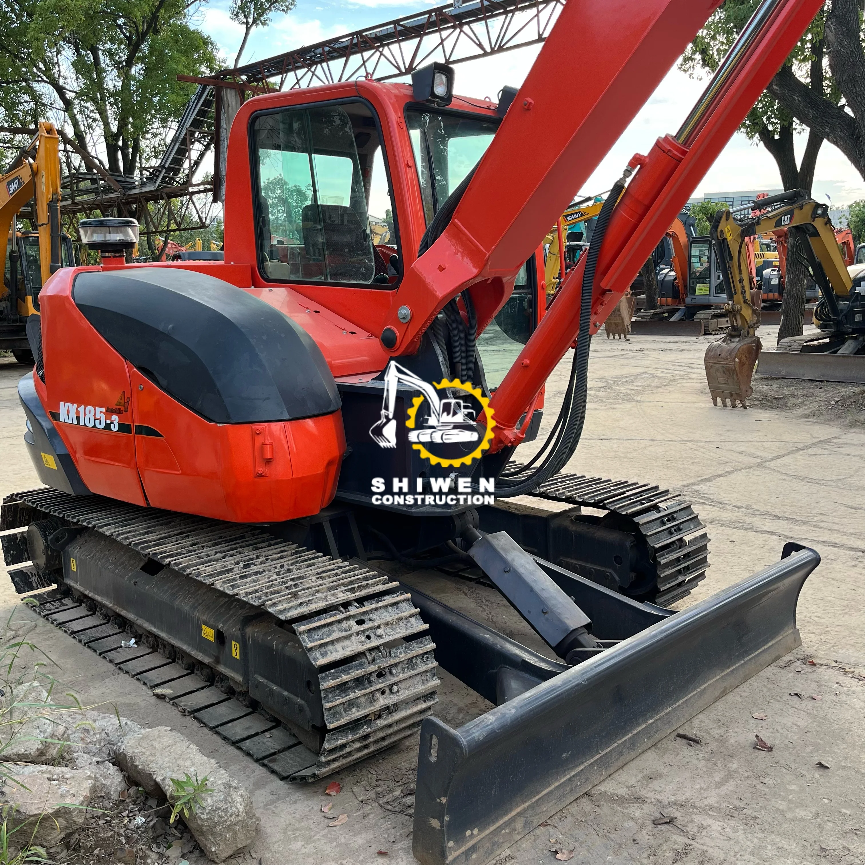 Kubota KX185-3 KX165-5 KX165 KX161 KX183 KX163 KX155 excavator, secondhand Kubota KX185 mini excavadora with dozer blade on sale