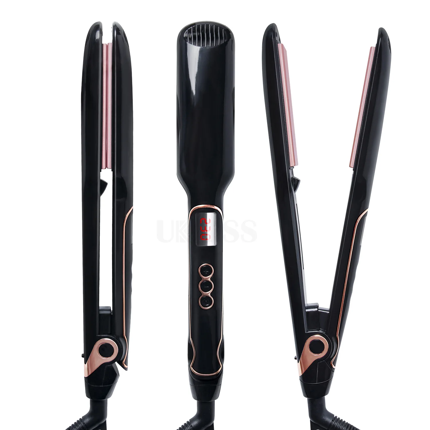 Private Label  Hair Straightener PTC flat Iron Hair Straightener With Lcd Display
