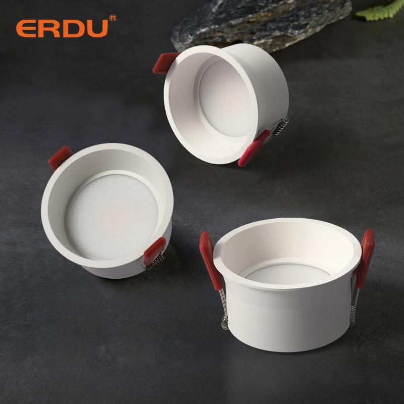 ERDU Cut Off Size 75mm 12w Led Recessed Downlight Aluminum Built-in Anti-glare Spotlight 7W Downlight Spotlight