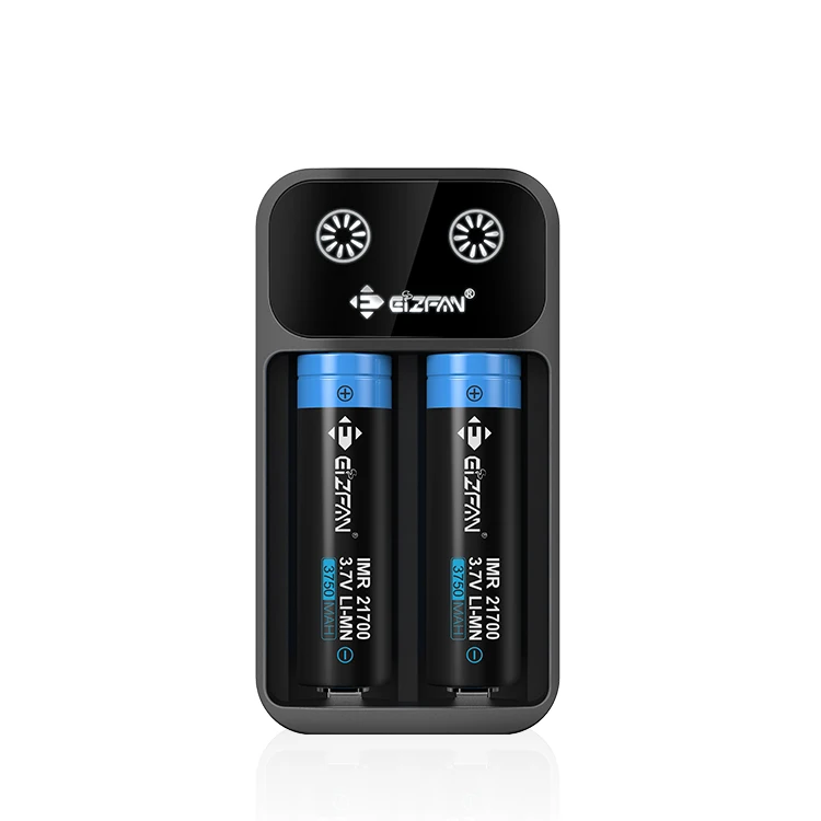 Newest Eizfan ART V2 2 slots battery charger 3.6V 3.7V LCD Screen USB power bank function intelligent li ion battery charger