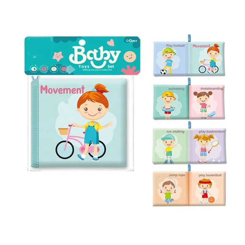 Top Seller Cognitive Montessori Early Educational Toys Book Baby Stroller Sensory Quiet Book Soft Cloth Books For Babies