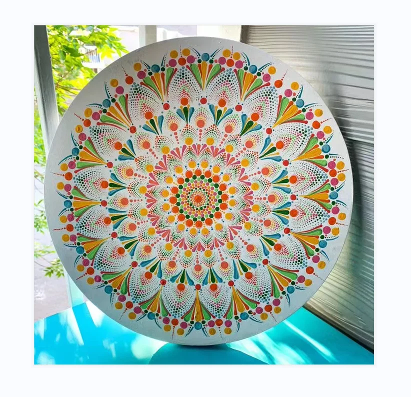 100% хлопок растягивается круглый на холсте Прямая поставка от производителя 280gsm флеш-накопитель usb традиционной формы с деревянным каркасом чистый холст для художественной