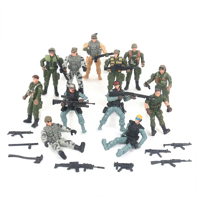 6pcs/lot army toy set soldies men action figures collection model toys for kids birthday gifts soldiers army toys
