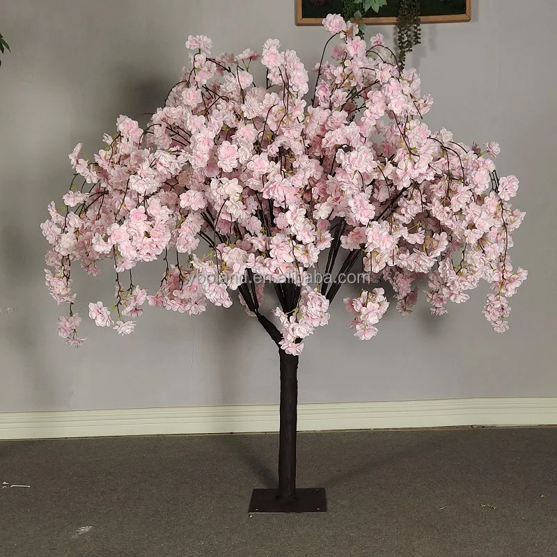 L-TT 4 ft 5 ft most popular silk artificial Sakura flowers trees wedding part table decoration cherry blossom flower tree