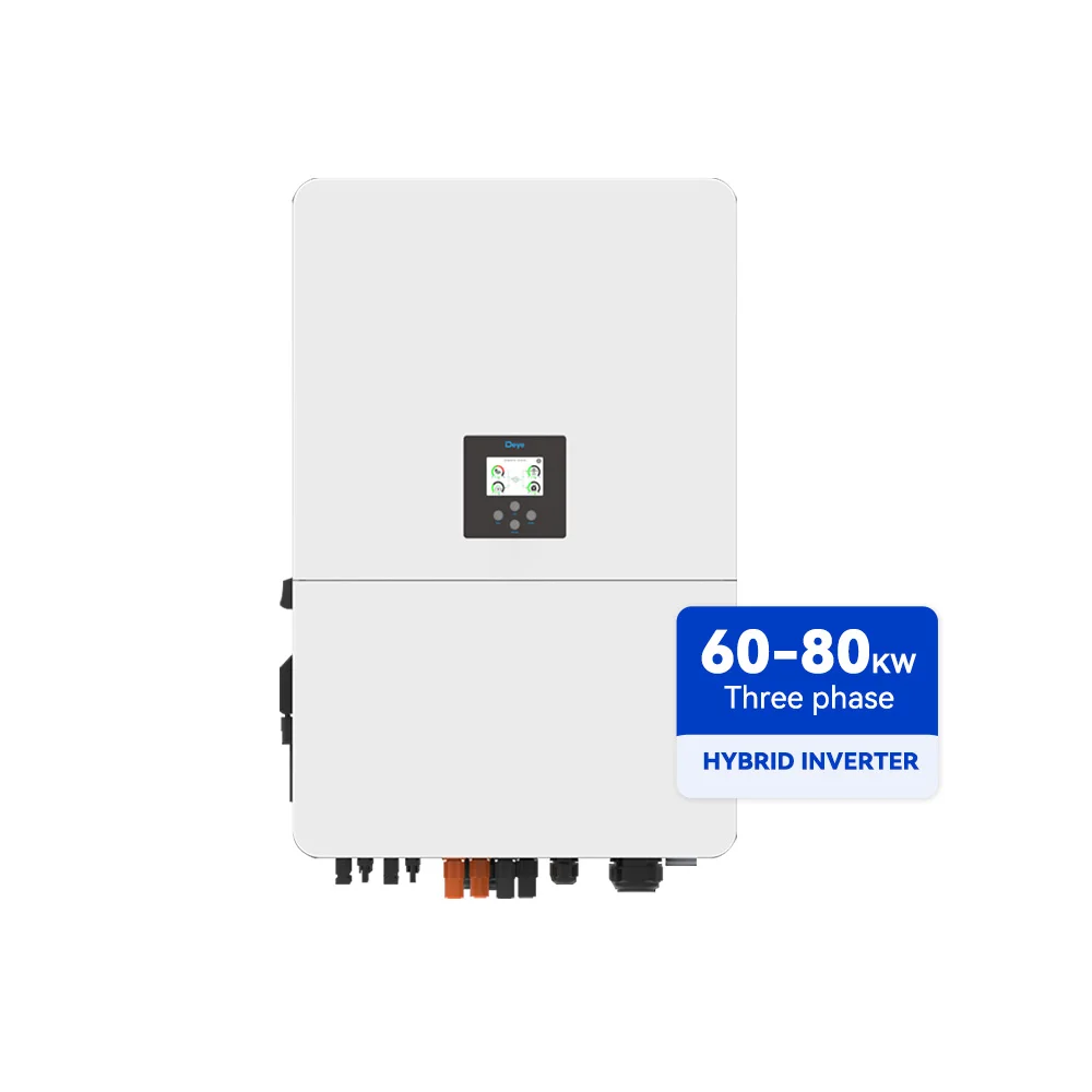 Deye 10 Years Warranty Hybrid Inverter 80kW 75kW 60kW On Off Grid Inverter Integrated MPPT SUN-80K-SG02HP3-EU-EM8 Deye Inverters