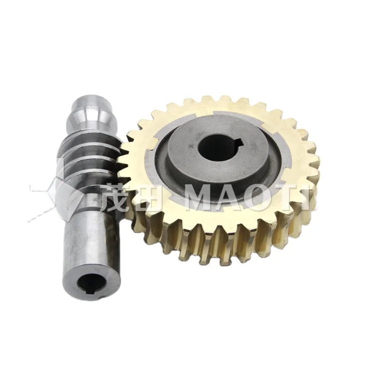 CNC machining precision small modulus worm gear set for power steering reduction gear box / low noise large transmission ratio
