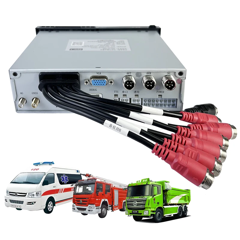 4 channel mobile dvr GPS 4G ADAS DSM BSD car mirror camera