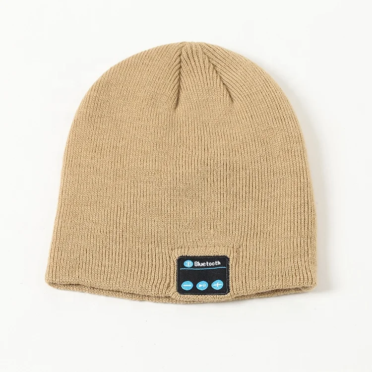 
Newest Winter Knitted Blue tooth Beanie Hat with Headphone smart music hat from China 
