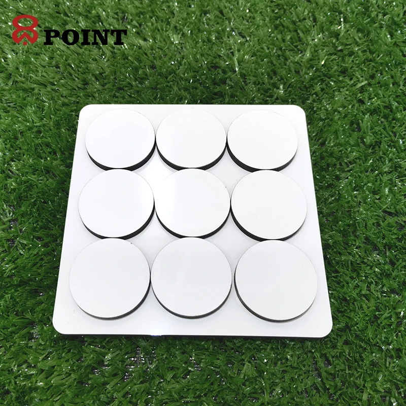 5 inch 7 inch DIY Sublimation Blank Tic Tac Toe MDF wood photo board game with 9 chips