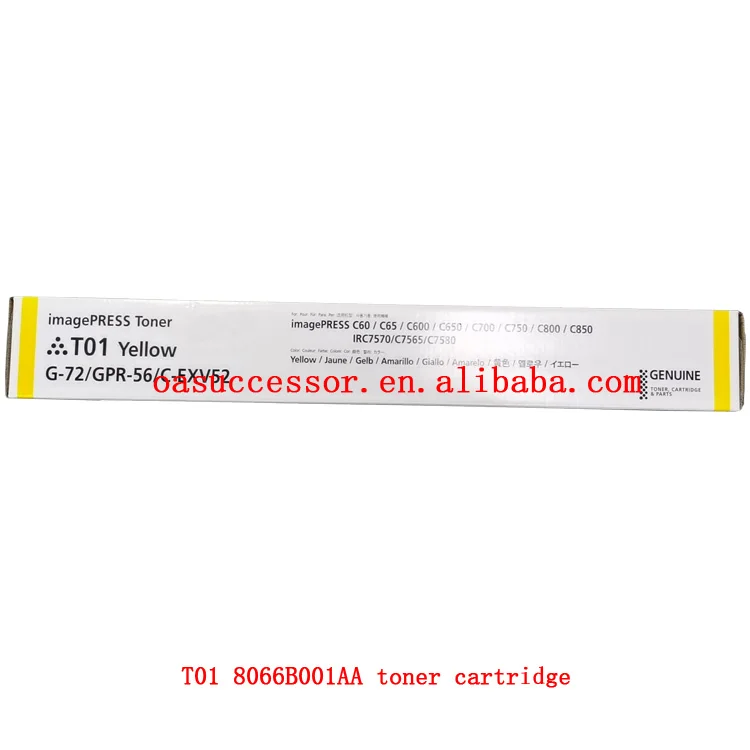 Картридж с тонером T01 пустой и готовый для Canon ImagePRESS C60 C65 C600 C650 C700 C710 C710CA C800 C810 C910 8066B001AA IRC600
