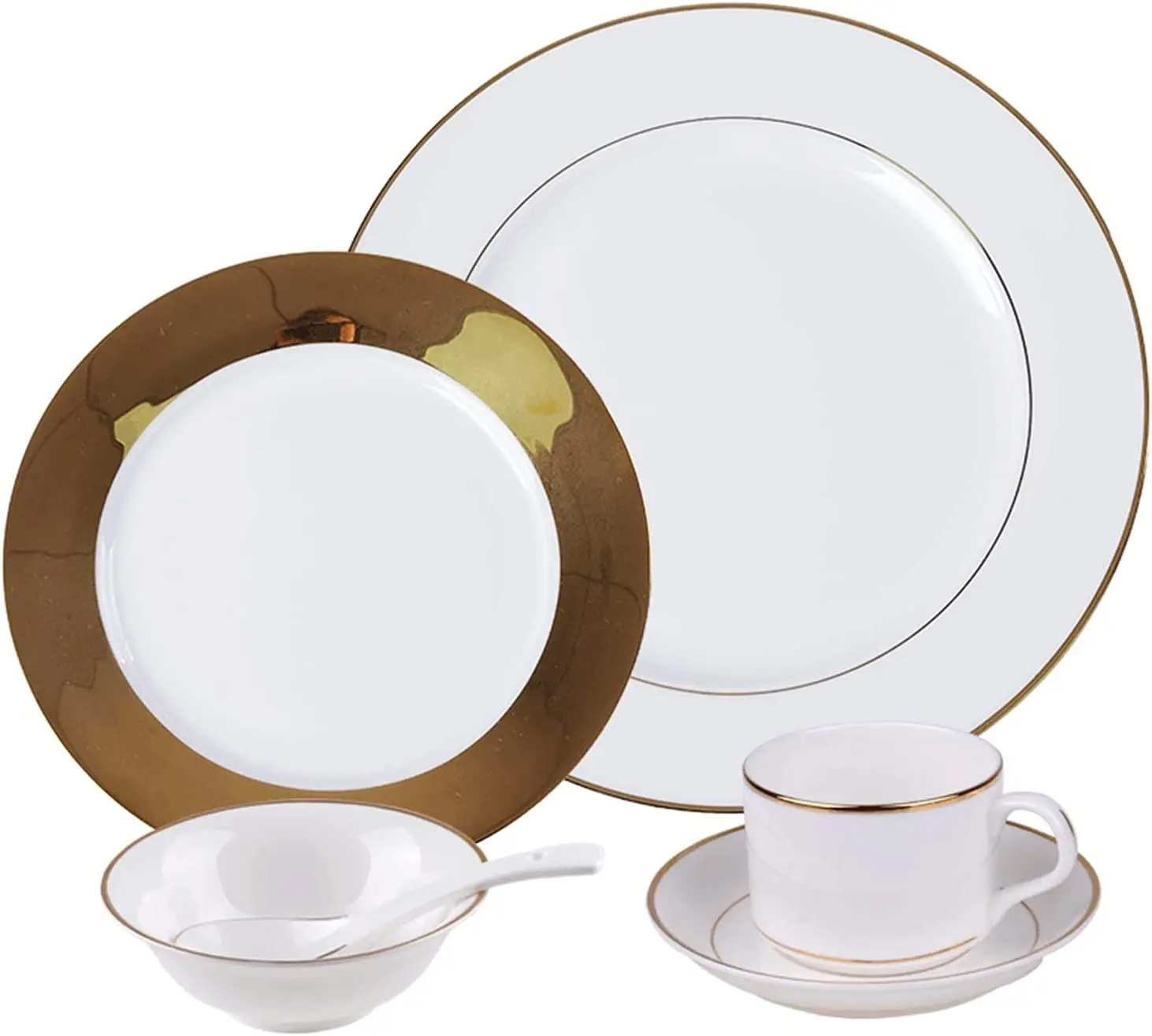 Luxury Royal European Style 20pcs Porcelain  Hotel tableware /wholesale luxury porcelain dinner set with gold for 4