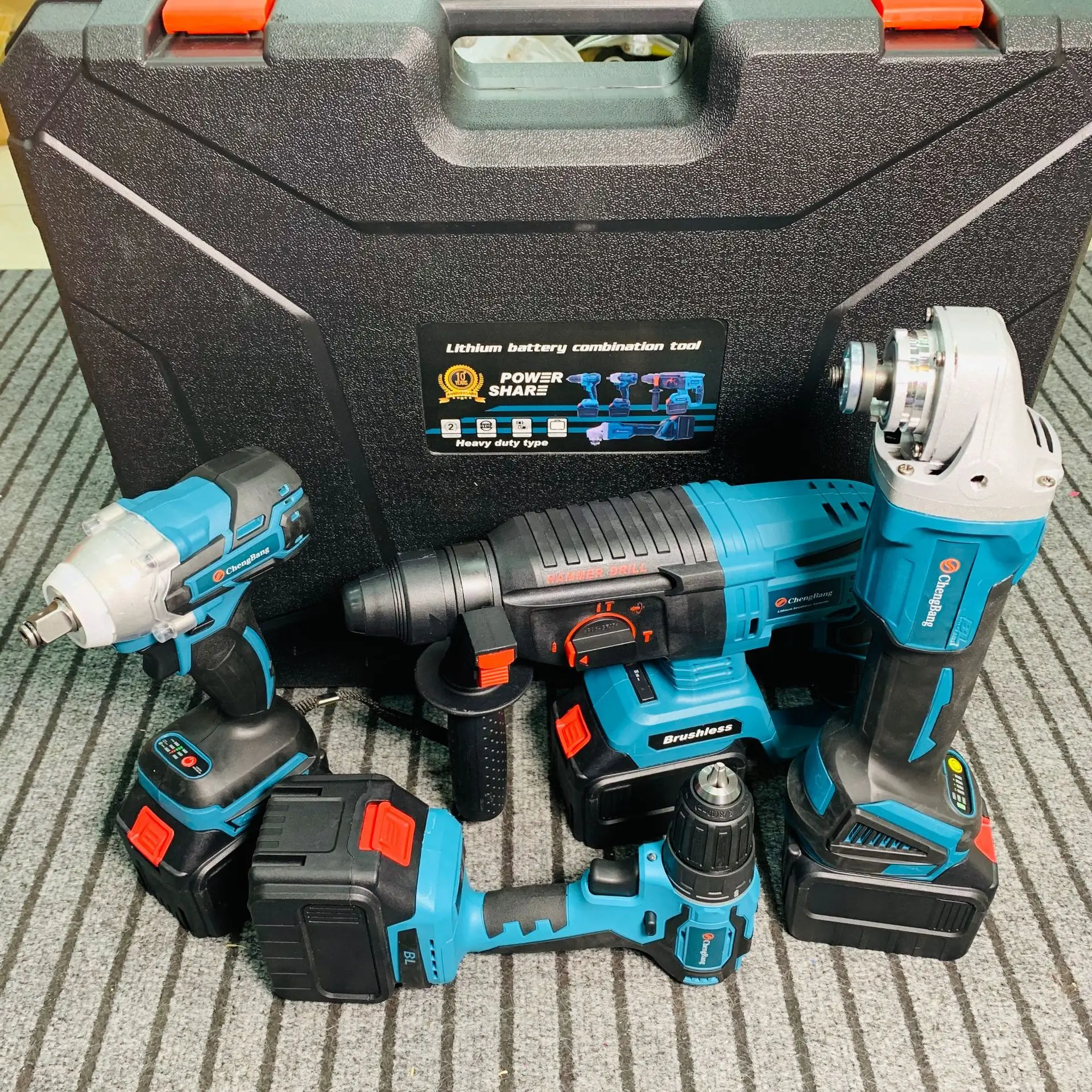 Акции HENGLAI! Большая скидка!! Доступные продажи для MKT Combo Power Tools 6 наборов набор инструментов 20 В вольт беспроводные дрели батарея DIY