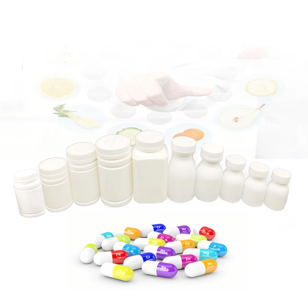 OEM calcium bottle 180ML plastic bottle for children  HDPE pharmaceutical plastic medicine bottle effervescent tablet containers