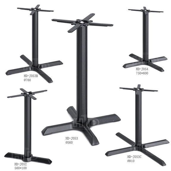 Popular selling black industrial crank letter table base