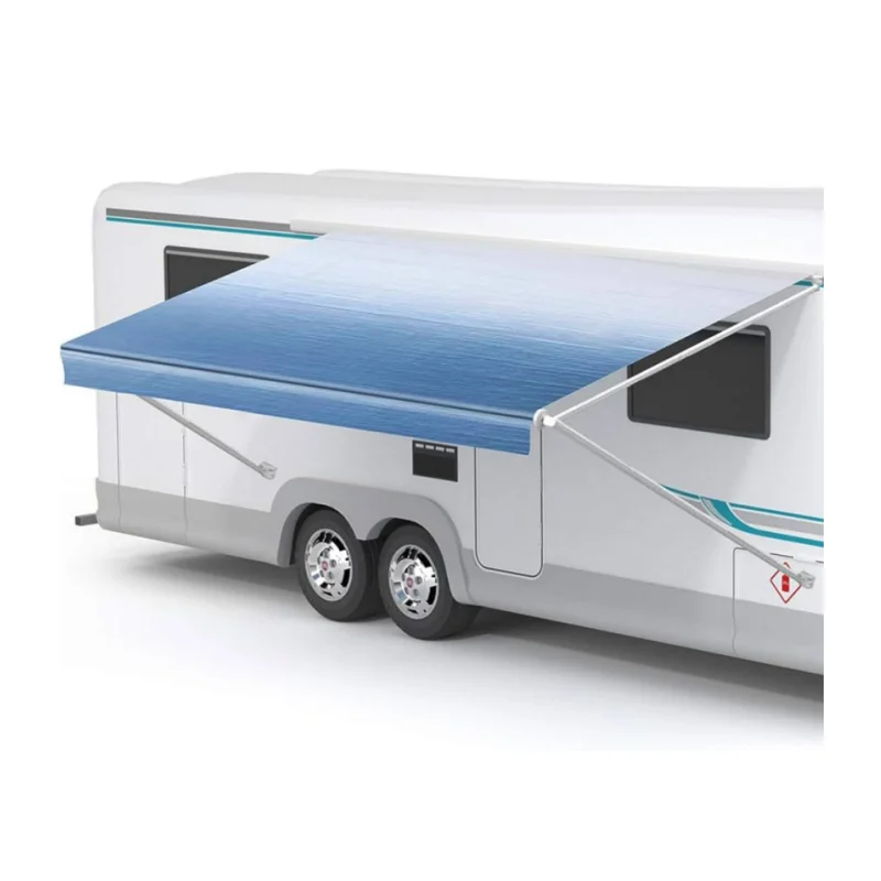 Factory direct sale UV resistant PVC printed modern awning fabric series A4 Customizable Printed Tarps Caravan Accessories