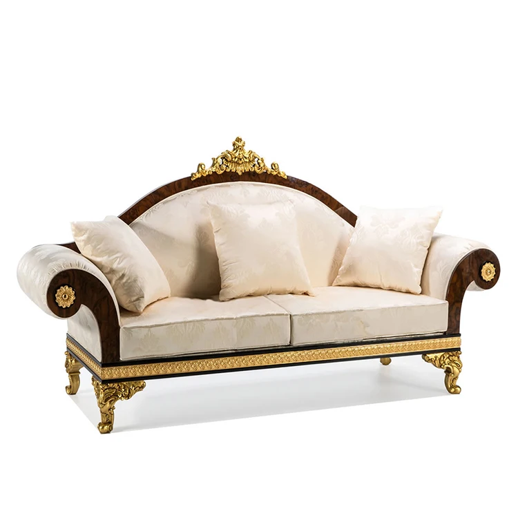 new design home classic couch living room furniture arc shaped classic European style luxury crowns sofa