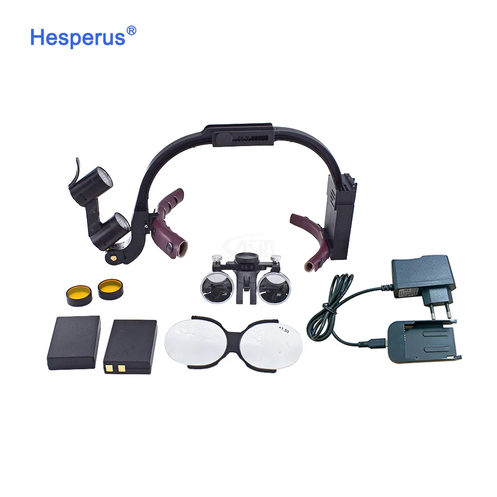 Dental Surgical Headlight 2.5x/3.5x Magnification Binocular / Dental Loupes With Light For Lab Equipment Headlamp