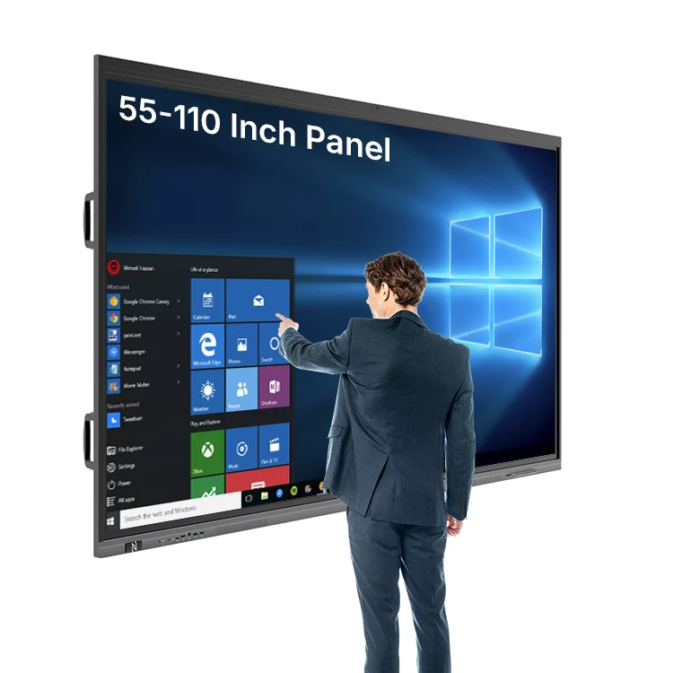 65 75 86 inch EDLA Classroom Fitting Electric Digital Interactive Smart White Board with Remote for Google