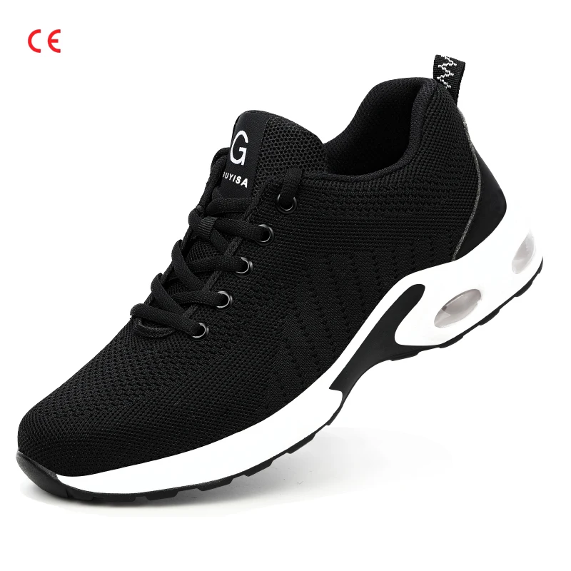 RTS CE Safety Shoes Manufacture Summer Breathable Light Weight Anti-slip Puncture-Proof Steel Toe PU H-sole Work Shoes For Men