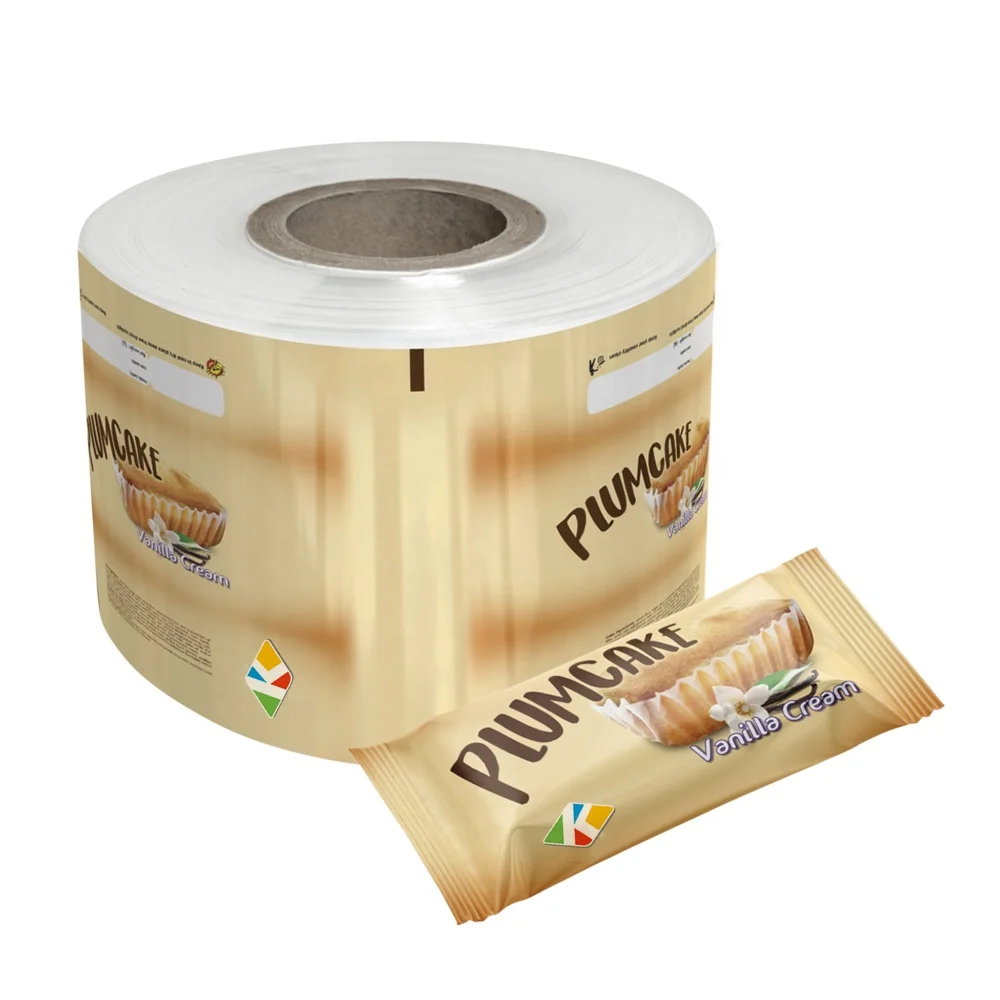 Custom Printed Aluminum Foil Food Packaging Film/Plastic Laminated Sachet Packing Plastic Film Roll For Snack