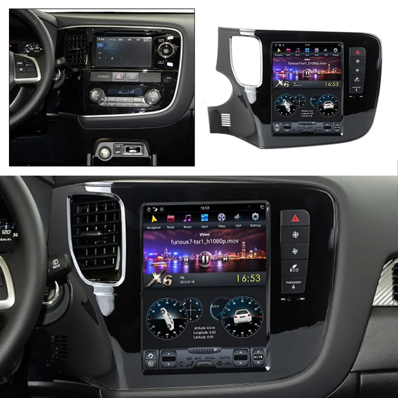 Автомагнитола на android с dvd радио gps-плеером для Mitsubishi outlander 2013-2019 навигацией сенсорным экраном мультимедиа carplay Wi-Fi видео