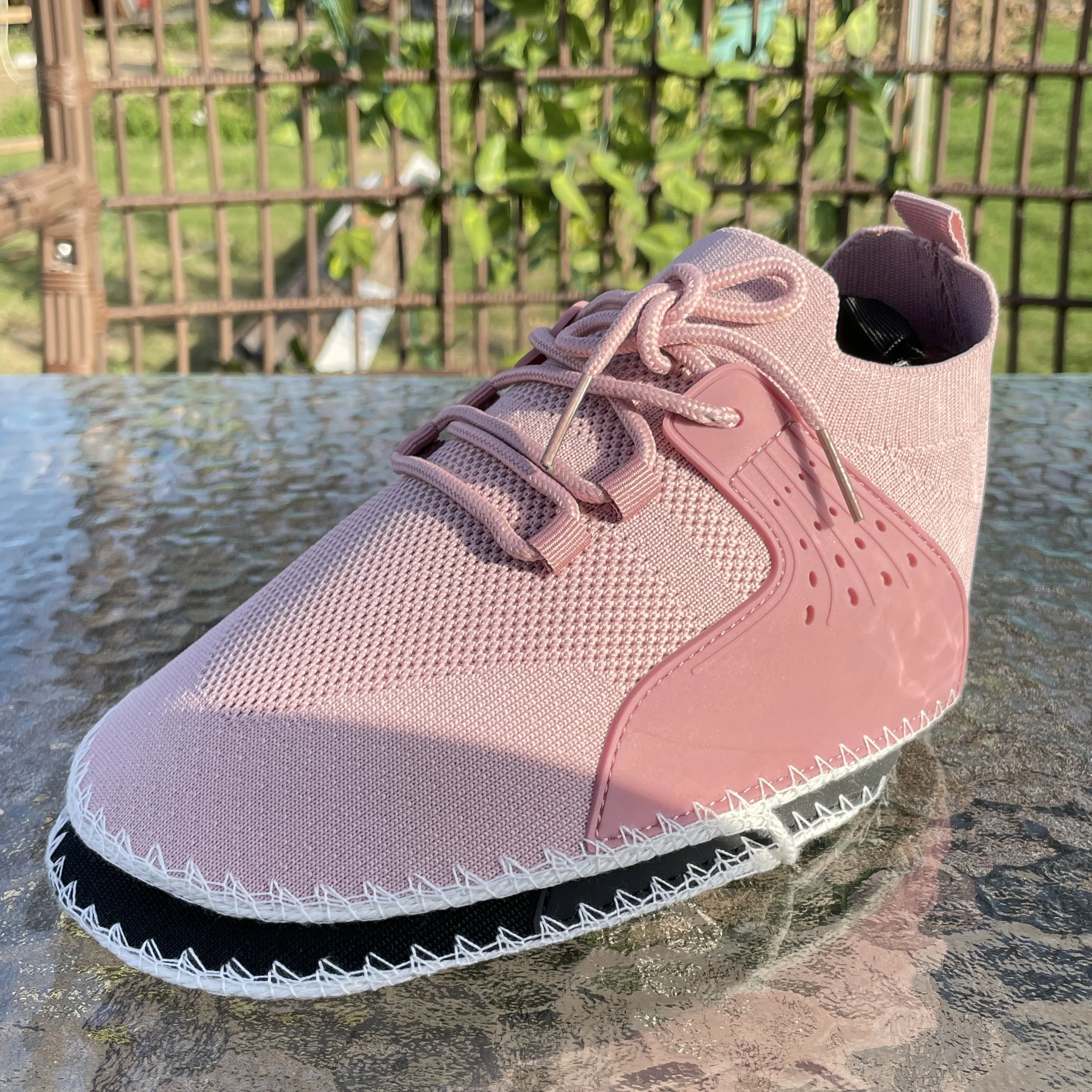 Верхняя часть обуви высококачественные кроссовки со стильным вязать цифровые печатные из искусственной замши на массивной подошве Fly Вязание вамп-Обувь На всех этапах производства