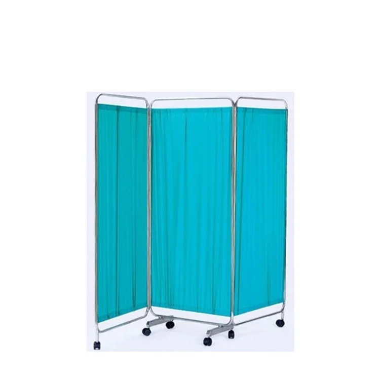 China BT-CP002 hospital furniture 3 folding bed screen, movable medical bed privacy screens price
