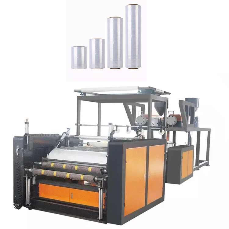 Fully automatic 5-layer plastic stretch film manufacturing machine, PE stretch film, PE plastic film made in China