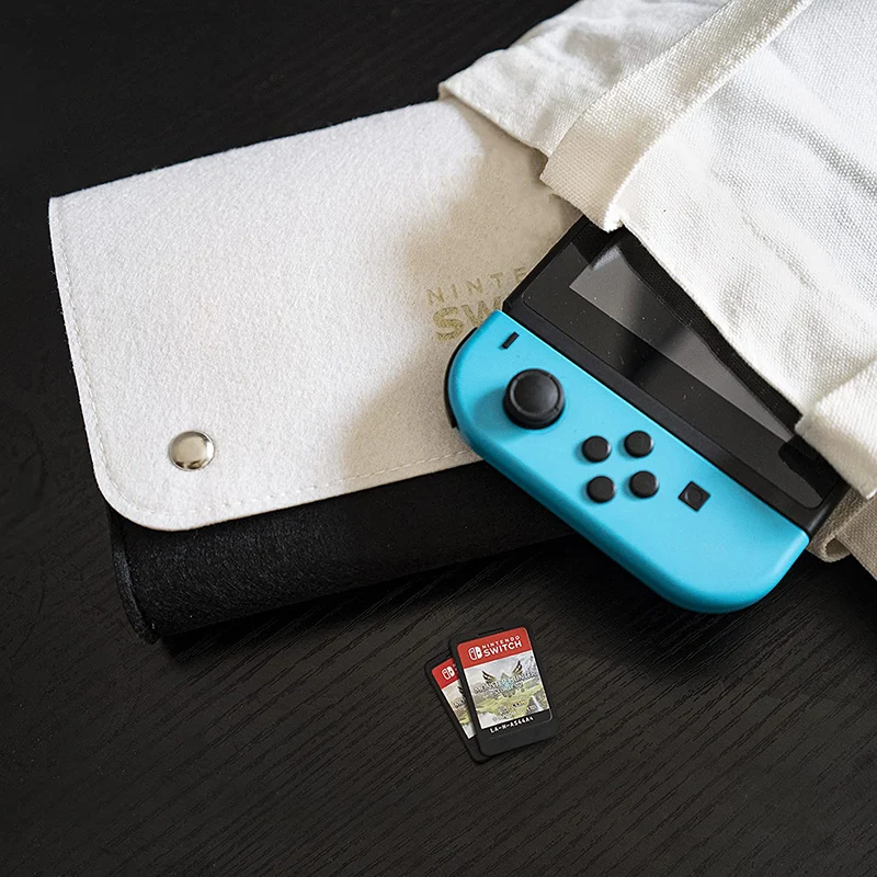 Travel Game Pouch Cover Bag For Nintendo Switch,Game Carrying Case with 5 Games Cartridges Portable Storage