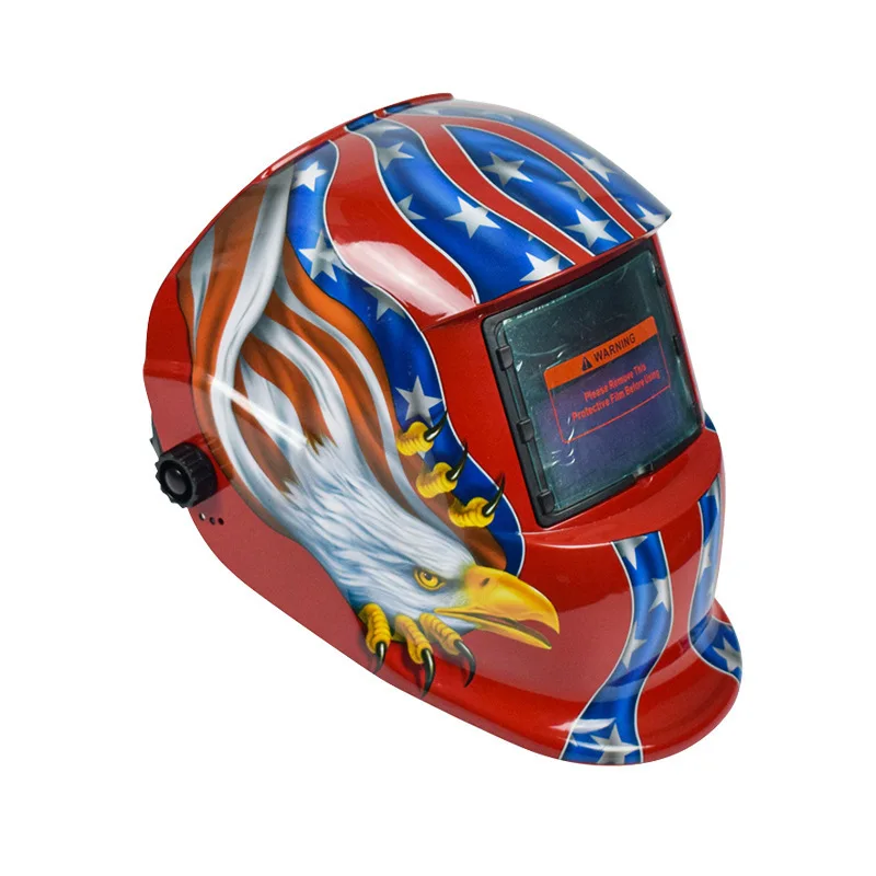 Large Viewing True Color Solar Powered Auto Darkening Welding Helmet with SIDE VIEW 4 Arc Sensor Wide Shade Welder Mask